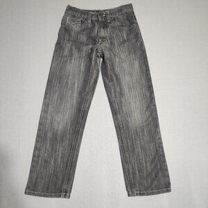 American Hawk jeans boy's size 10 grey colour slim straight leg denim